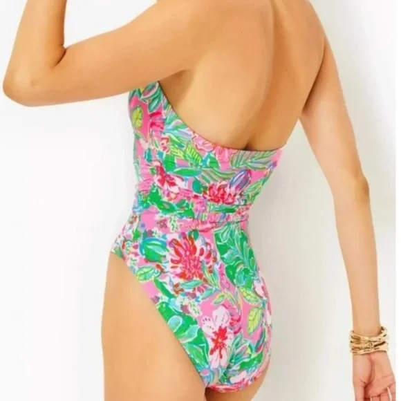 NWT Lilly Pulitzer Ledger Halter Journey to the Jungle Multi Print Pink Green 12 - Picture 2 of 4